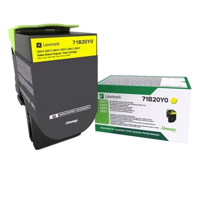 Lexmark 71B20Y0 CS/CX317, 417, 517 Yellow Return Programme 2.3K Toner Cartridge