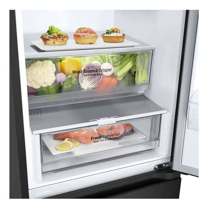 LG GBV3200DEP fridge-freezer Freestanding 387 L D Black - Freestanding refrigerator-freezers