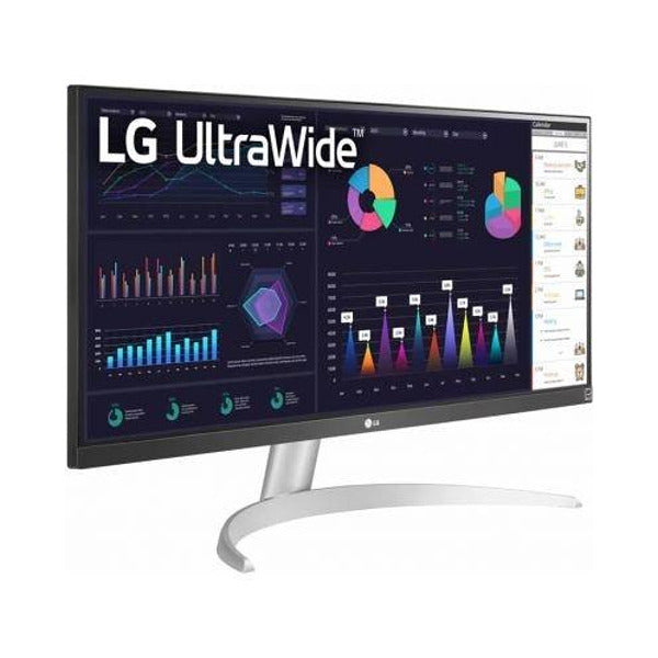 LG 29WQ600-W, 29" UltraWide Full HD, IPS Panel, 1ms MBR, 1000:1, 250 cd/m2, 21:9, 2560 x 1080, HDR 10, sRGB 99%, FreeSync, 100Hz, USB Type-C, Speacers, HDMI, DP, Tilt, Headphone Out, Black