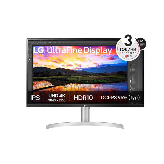 LG 32UN650K-W, 31.5" UltraFine UHD LED AG, IPS, DCI-P3 95%, 5ms, 350 cd/m2, 1000:1, 3840x2160, HDR 10, HDMI, DisplayPort, Radeon FreeSync, Dynamic Action Sync, Headphone out, Height, Tilt, Speaker, Black
