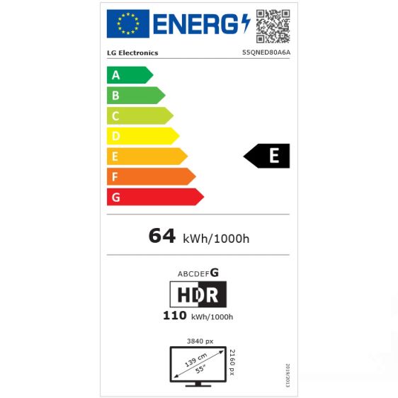 TV LG 55QNED80A6A, 55"(139 cm), 4K Ultra HD QNED, Smart TV, webOS (2025)