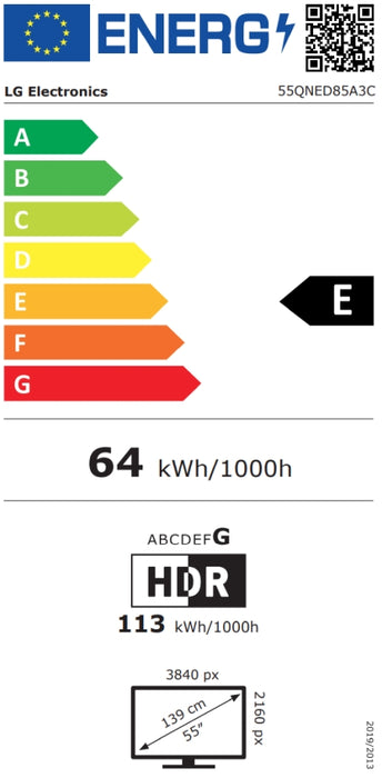TV LG 55QNED85A3C, 55"(139 cm), 4K Ultra QNED evo AI QNED85, Smart TV, WEBOS (2025)