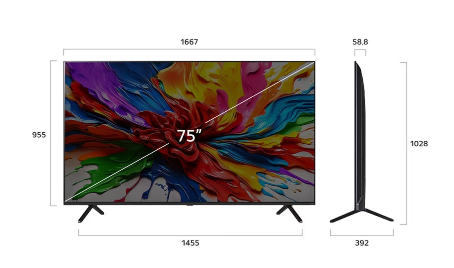 TV LG 75QNED92A6A, 75"(189 cm), 4K Ultra QNED evo AI QNED92, Smart TV, WEBOS (2025)