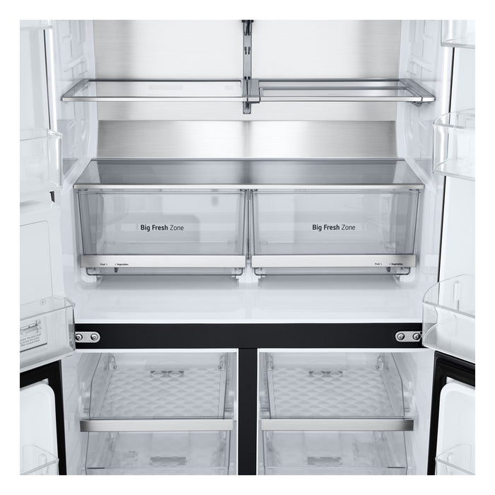 LG InstaView GMG960EVJE side-by-side refrigerator Freestanding 638 L Black