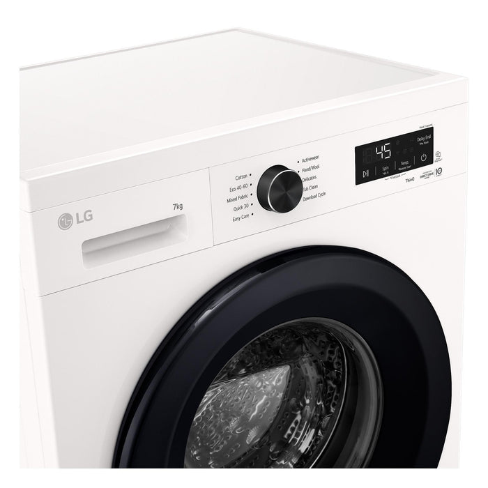 Washing machine LG F2X10S7NWK, 1200 rpm, 7.00 kg, A, White
