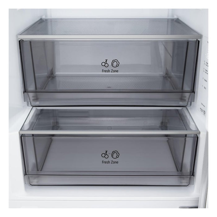 Refrigerator with freezer LG GBBSJ20EPY, 375 l, E, No Frost, Stainless steel
