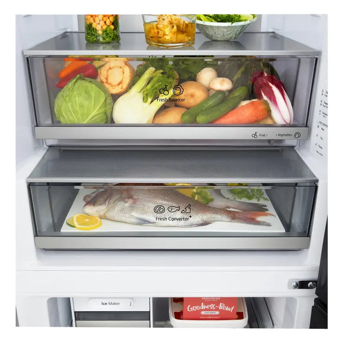 Refrigerator with freezer LG GBBW726CMB, 465 l, C, No Frost, Stainless steel