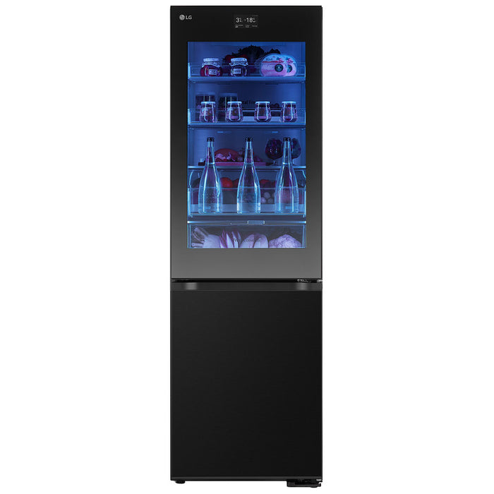 Refrigerator with freezer LG GBG7190CEV***, 349 l, C, No Frost, Black