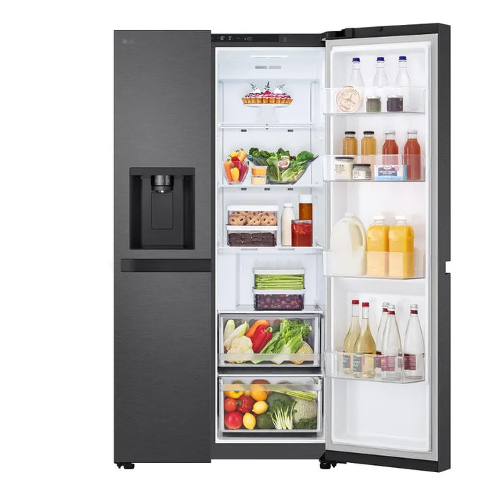 Side-by-Side Refrigerator LG GSLC40EPPE, 638 l, E, No Frost, Black