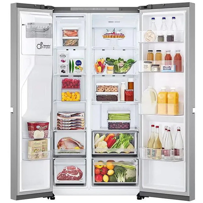 Side-by-Side Refrigerator LG GSLC40PYPE, 638 l, E, No Frost, Stainless Steel