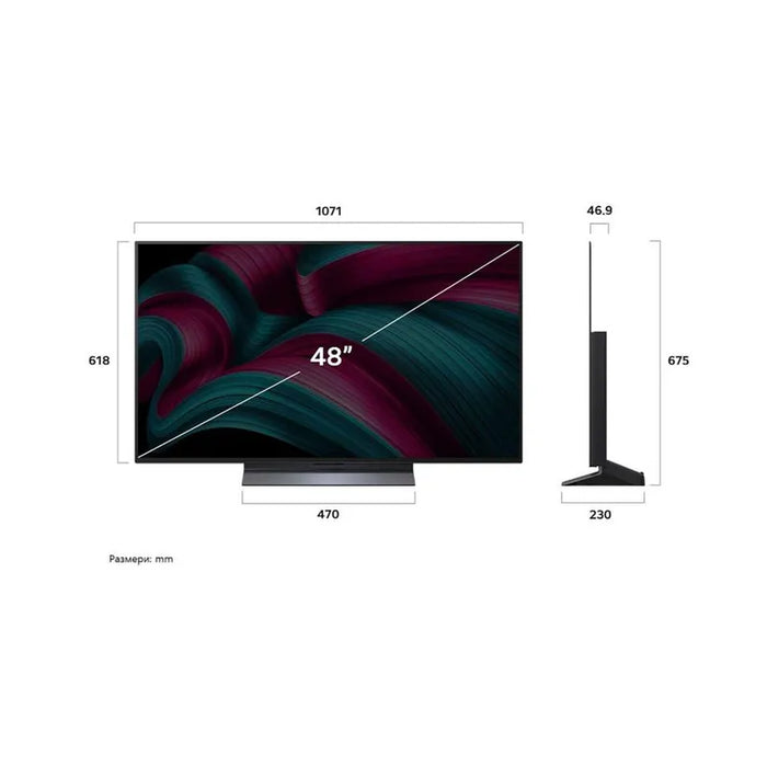 LG OLED TV OLED48C51LA, 122 cm, 4K, AI, Smart, Black EU