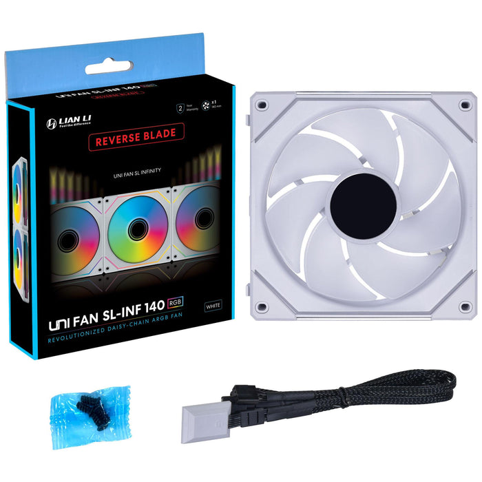 Fan Lian-Li UNI SL-INF Reverse Blade, 140 ARGB PWM, White