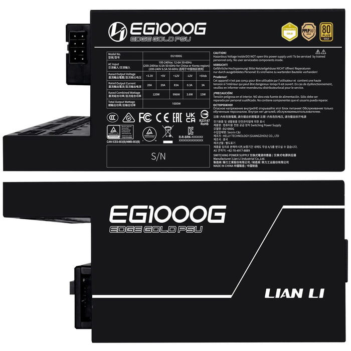 Power supply unit Lian Li EDGE 1000W 80+ Gold PCIe 5.1, ATX 3.1 - Black