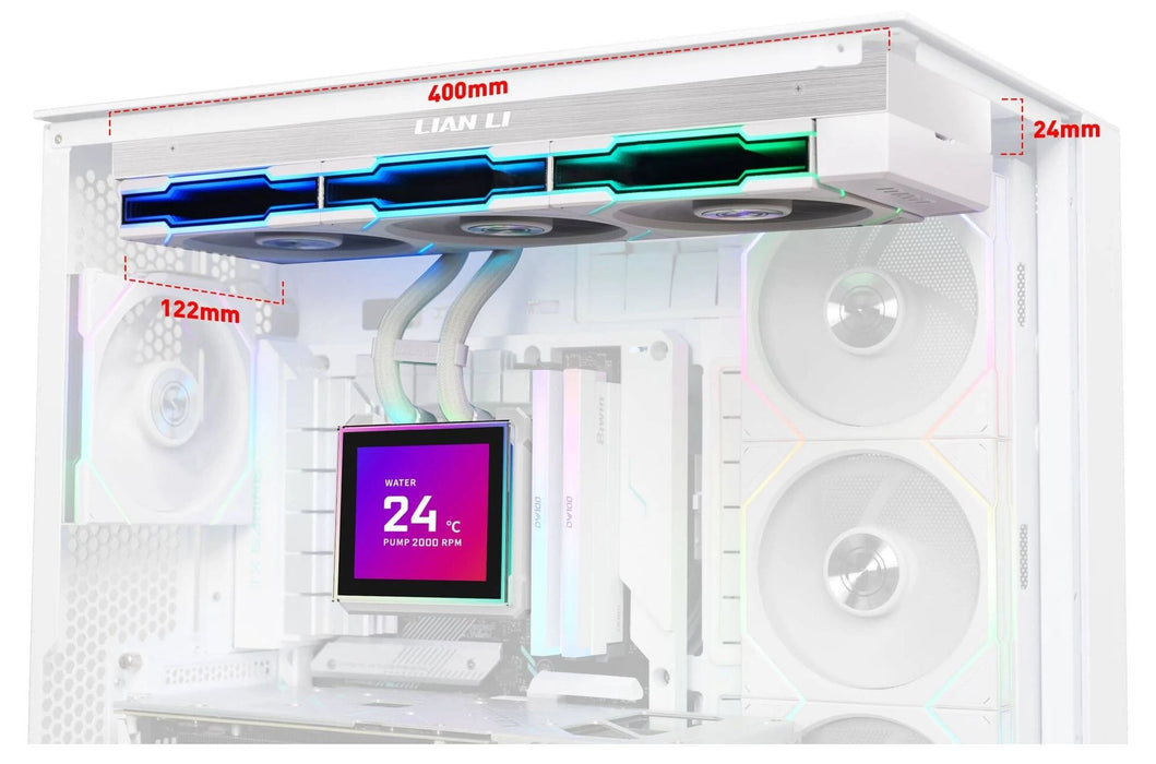 Lian Li HydroShift II LCD-S 360TL RGB CPU Cooler - White