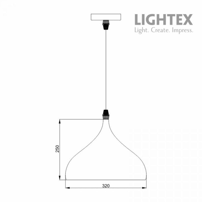PENDANT TESA 1XE27 Ф320 WHITE LIGHTEX