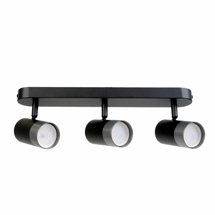 SPOT OSKAR 3XGU10 BLACK AND CHROME LIGHTEX