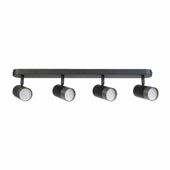 SPOT OSKAR 4XGU10 BLACK AND CHROME LIGHTEX