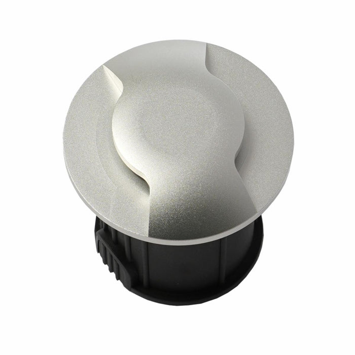 LED FIXTURE FOR BUILDING IN THE GROUND 24V 3W 6000K IP67 Ф60 SILVER LIGHTEX NITRO 2L