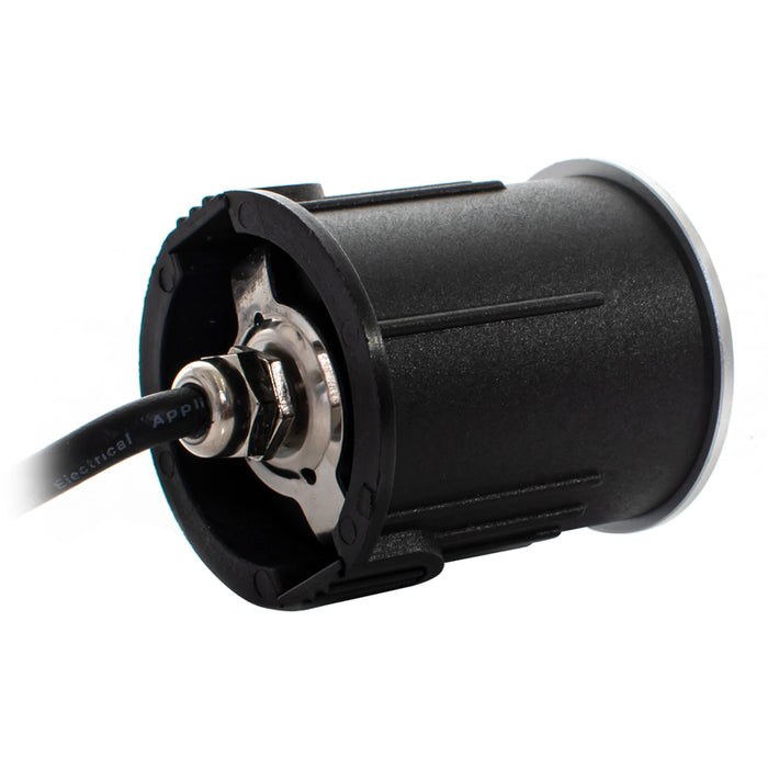 LED FIXTURE FOR BUILDING IN THE GROUND 24V 3W 6000K IP67 Ф46 SILVER LIGHTEX NITRO