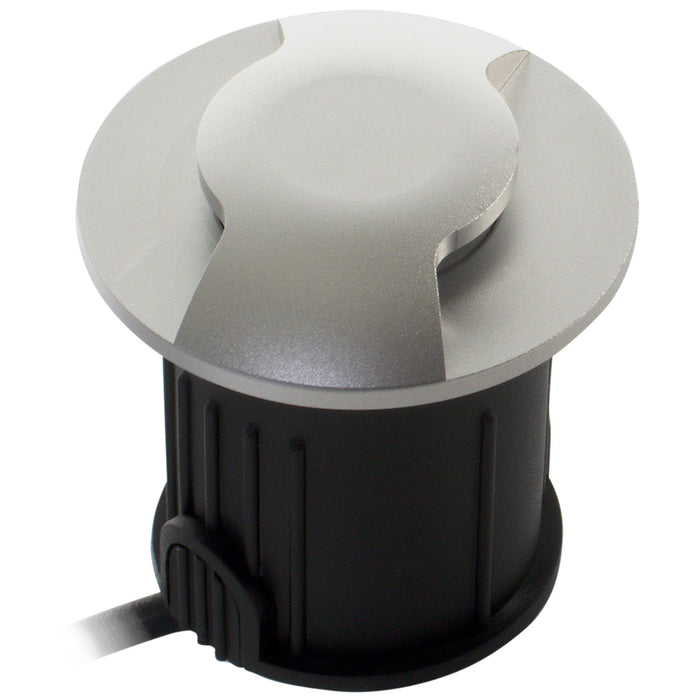 LED FIXTURE FOR BUILDING IN THE GROUND 24V 3W 6000K IP67 Ф60 SILVER LIGHTEX NITRO 2L