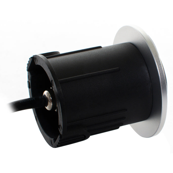 LED FIXTURE FOR BUILDING IN THE GROUND 24V 3W 6000K IP67 Ф60 SILVER LIGHTEX NITRO 2L