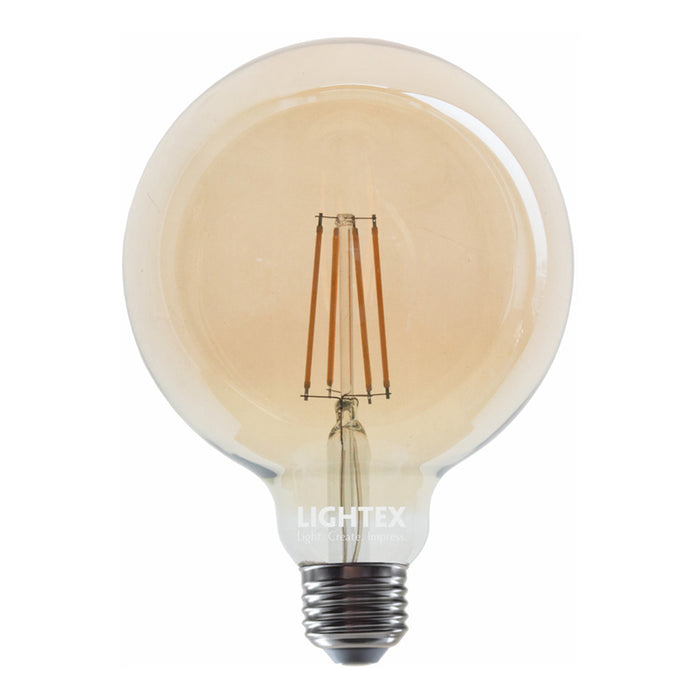 LED BULB FILAMENT E27 8W G125 2700K 1055LM LIGHTEX GOLD