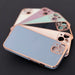 Lighting Color Case for iPhone 12 Pro Max purple gel cover with gold frame - Cell phone cases and covers<<<HurtelXML