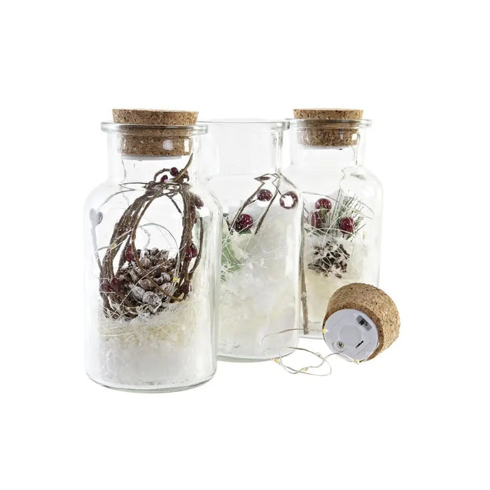 Lighting decoration DKD Home Decor Christmas Natural (6 x 6 x 14 cm) (3 Units) - Декорация и Осветление<<<Дом