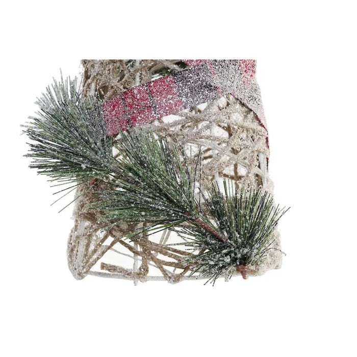 Lighting decoration DKD Home Decor Red Green Natural Snowfall 20 x 20 x 80 cm Cones Christmas LED (3 Pieces)