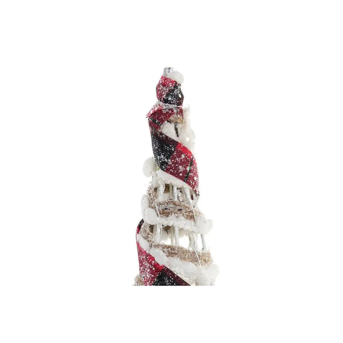 Lighting decoration DKD Home Decor White Black Red Natural Silver 20 x 20 x 80 cm Cones Christmas LED (3 Pieces)