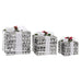 Lighting decoration DKD Home Decor White Red Green Silver Snowfall LED 25 x 25 x 29 cm (3 Pieces) - Декорация и