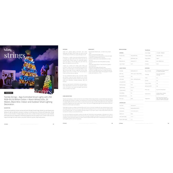 LIGHTING STRING 200CM 250LED TWINKLY TWS250SPP-BEU - Шатри<<<Чадъри сенници и шатри<<<Градина<<<Praktiker&&&Christmas