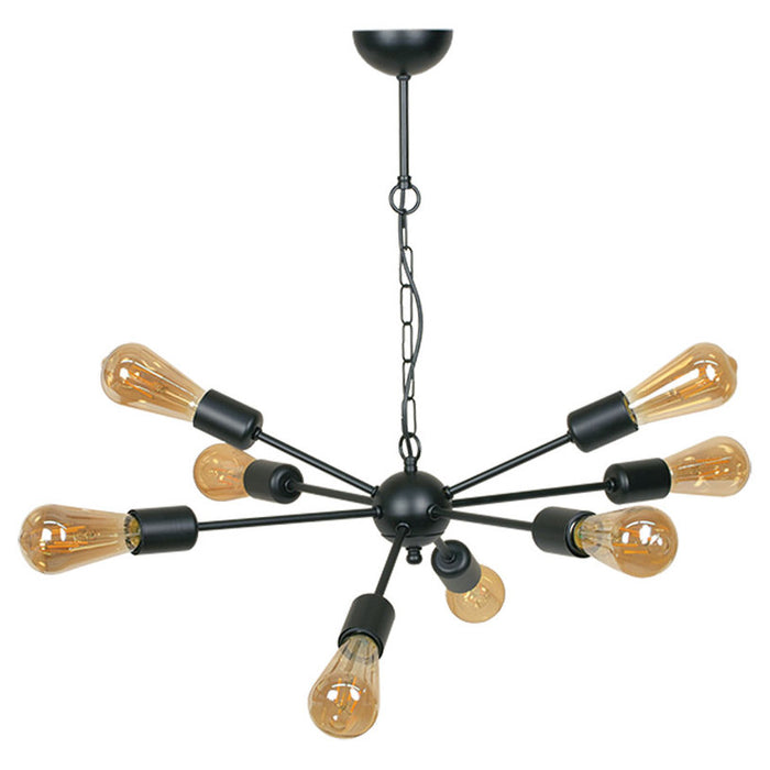 CHANDELIER 8XE27 CROSS BLACK LIGHTSTYLE