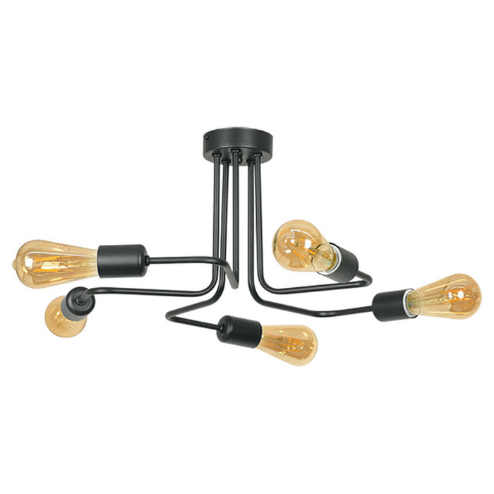 CEILING 5XE27 TRENTO BLACK LIGHTSTYLE
