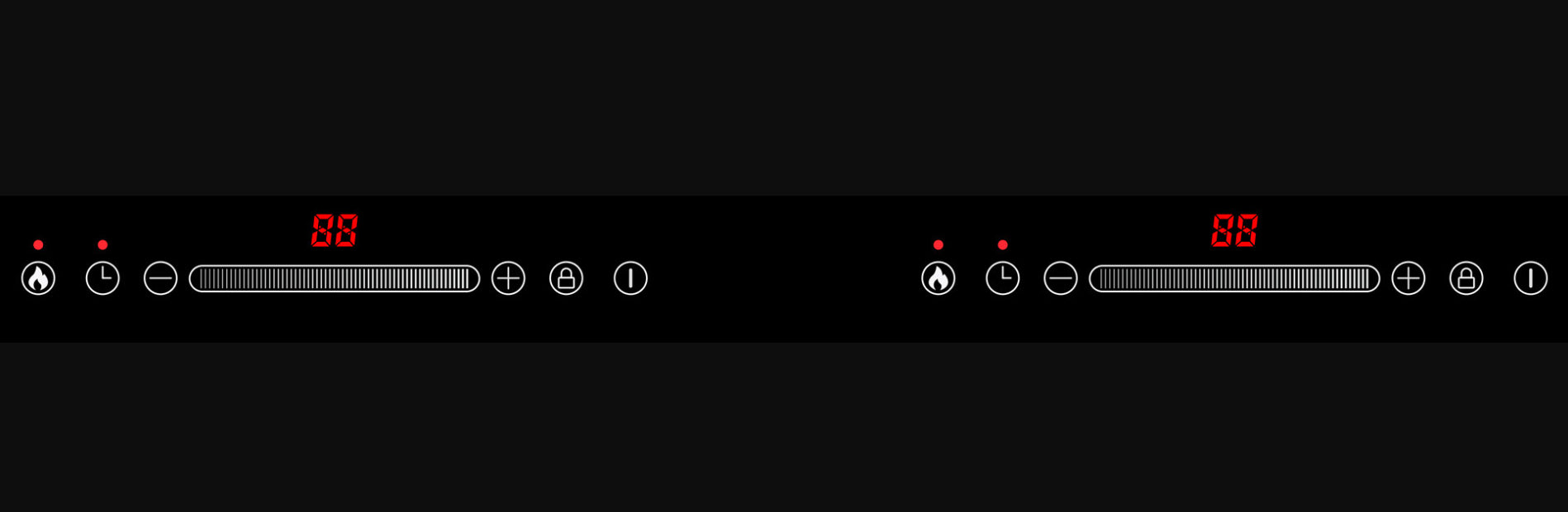 Induction hob LIN LI2H-180 cable with plug 1.2m 3200 W