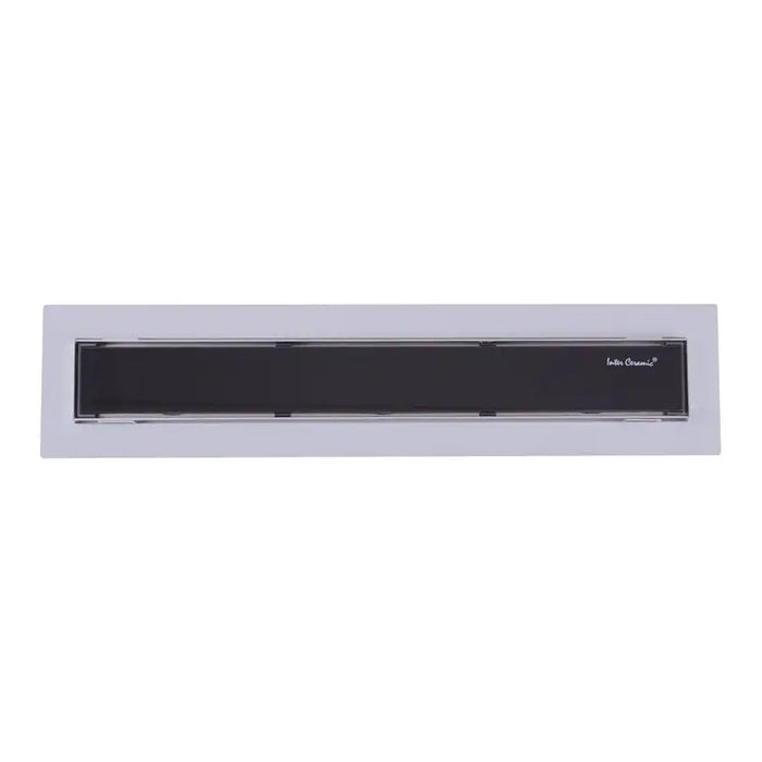 LINEAR SIPHON BLACK GLASS INTER CERAMIC - Подови сифони и аксесоари<<<Вик<<<Строителни материали<<<Praktiker&&&Подови