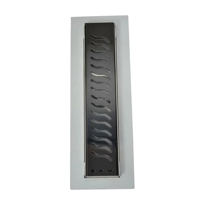 LINEAR SIPHON WITH GRILLE. WAVE SAY OPTIMA BLACK - Подови сифони и аксесоари<<<Вик<<<Строителни