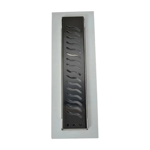 LINEAR SIPHON WITH GRILLE. WAVE SAY OPTIMA BLACK - Подови сифони и аксесоари<<<Вик<<<Строителни