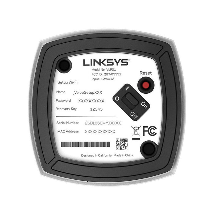 MESH SYSTEM LINKSYS VELOP WHW0102 Dual-band, WI-FI 5, Gigabit