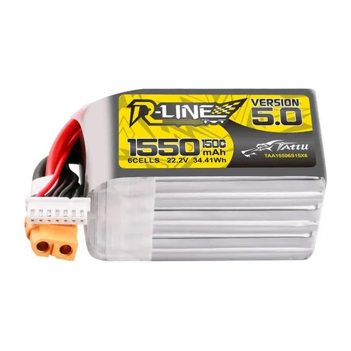 Lipo Tattu R-Line Version 5.0 1550mAh 22.2V 150C 6S battery with XT60 connector - Lithium and NiMH<<<Batteries<<<RC