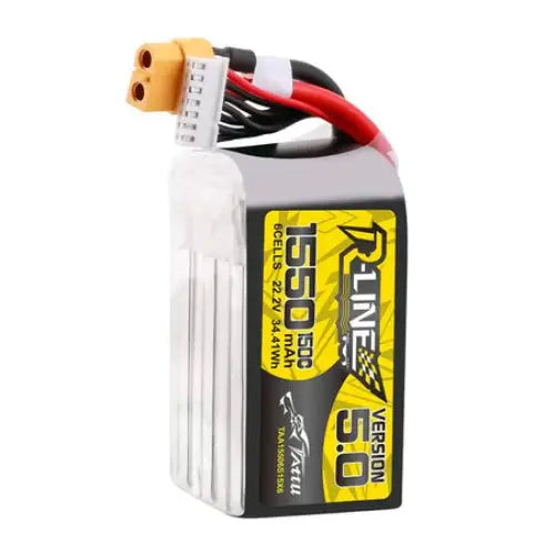 Lipo Tattu R-Line Version 5.0 1550mAh 22.2V 150C 6S battery with XT60 connector - Lithium and NiMH<<<Batteries<<<RC