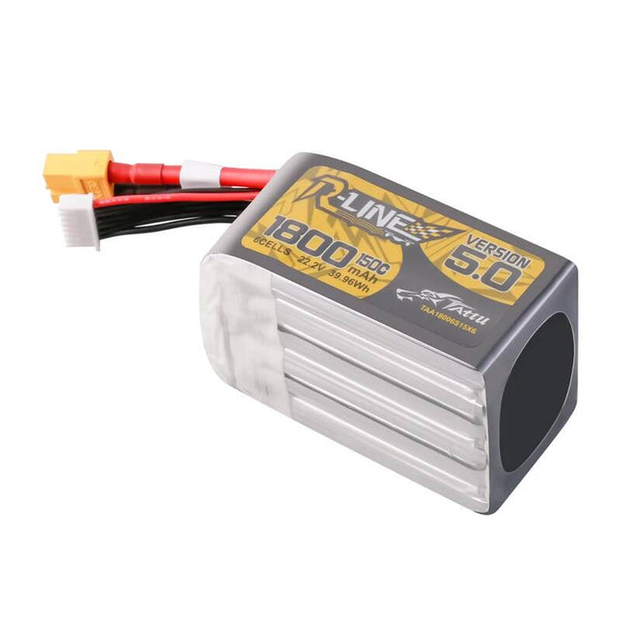 Lipo Tattu R-Line Version 5.0 1800mAh 22.2V 150C 6S battery with XT60 connector - Lithium and NiMH<<<Batteries<<<RC