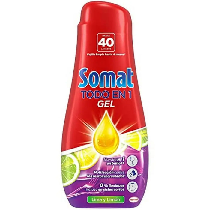 Liquid Dishwasher Somat Lemon 720 ml All-in-one 40 washes - Почистване Прахосмукачки И Гладене<<<Дом