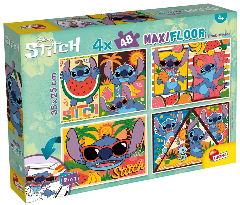 LISCIANI DISNEY PUZZLE DF MAXI FLOOR 4 X 48 STITCH
