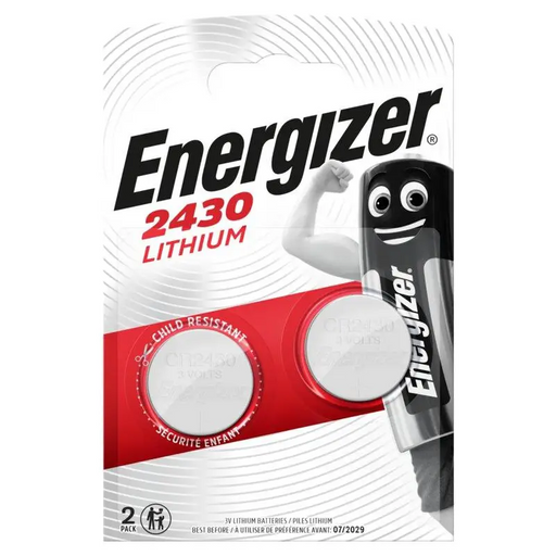 Lithium button battery ENERGIZER CR2430 3V 2 pcs. in blister price for 2 batteries - Батерии<<<Батерии и зарядни