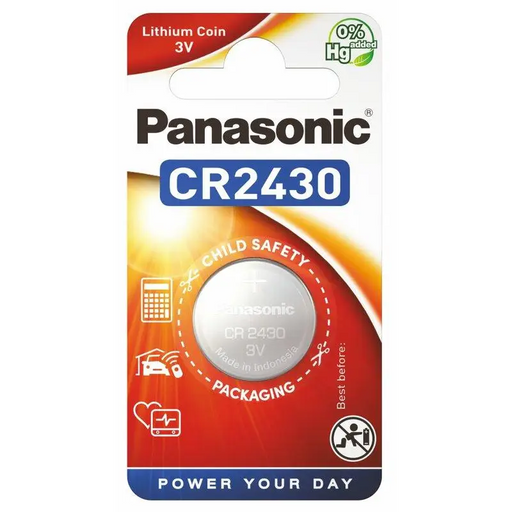 Lithium button battery PANASONIC CR2430 3V 1 pc. in a blister price for 1 pc. - Батерии<<<Батерии и зарядни