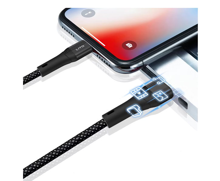 Lito Data cable Type-C Fast charging 60W, 1m Black