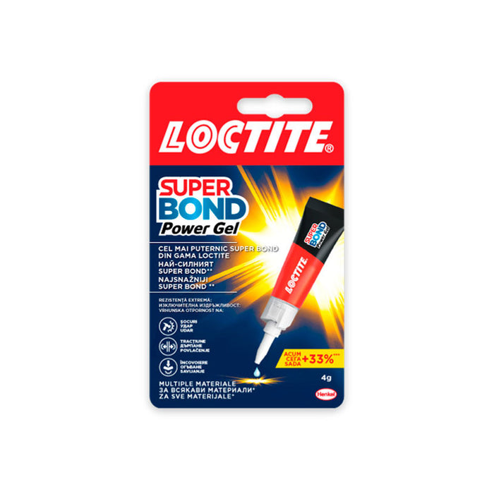 SUPER BOND POWER GEL SECOND ADHESIVE GEL 4 G LOCTITE