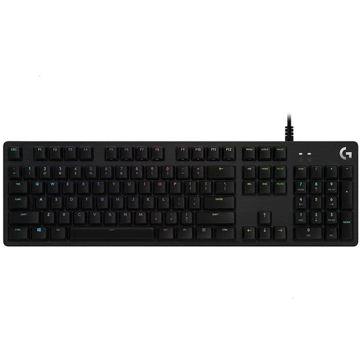 Logitech G512 Keyboard GX Blue Clicky Lightsync RGB USB Passthrough Data/Power Alumium Alloy Game Mode Black Carbon