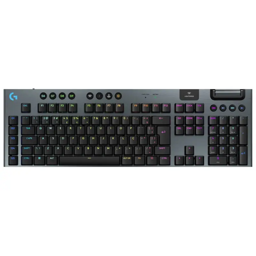 Logitech G915 X LIGHTSPEED Low-Profile Wireless Gaming Keyboard - Black US International Linear - Gaming